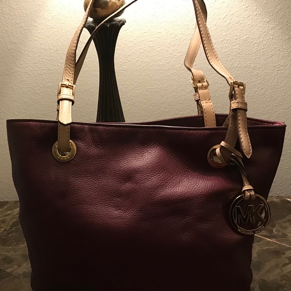 Leather Michael Kors Burgundy Tote - Picture 3 of 3